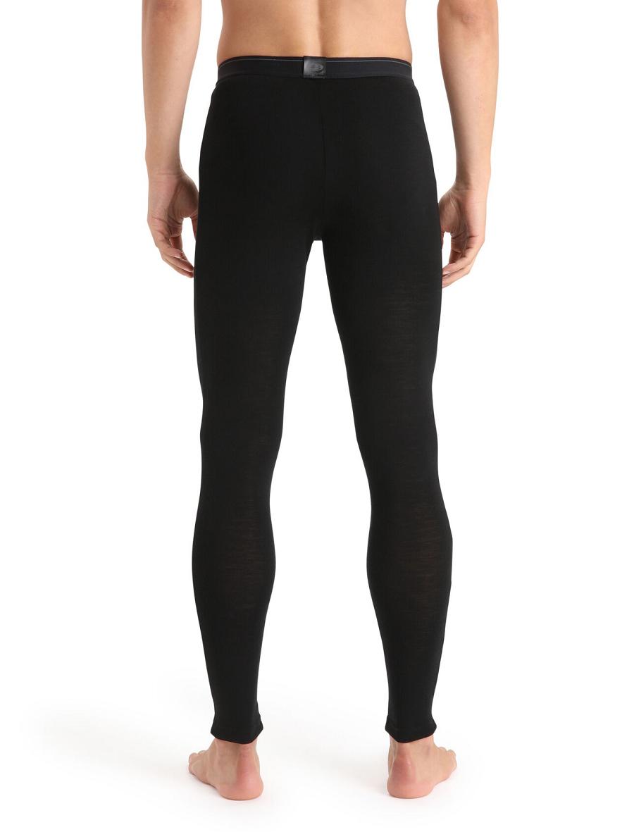 Men's Icebreaker Merino 175 Everyday Thermal Leggings Base Layers Black | CA 1546RVDW